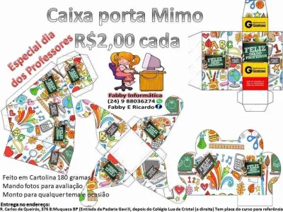 Caixa Porta Mimos Dia dos Professores