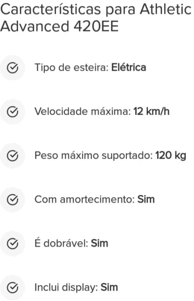 Esteira Athletic Advanced 420ee