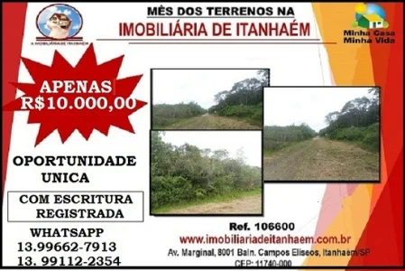 Terreno Escriturado à Venda em Itanhaém