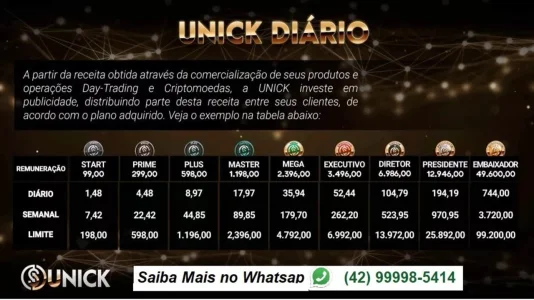 Unick Academy - Adquira um Plano e Ganhe em Cash Back