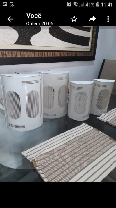 Luminarias de Ferro e Acrílico