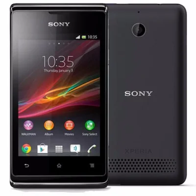 Smartphone Sony Xperia E1 D2104 Preto, Dual Chip, Tela de 4”, Processador Dual Core, Andro