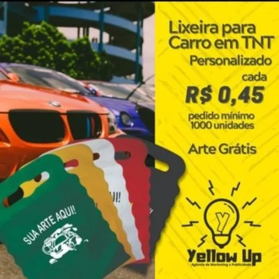 Lixeira para Carro 175x260mm em Tnt Preto 1x0 sem Enobrecimento