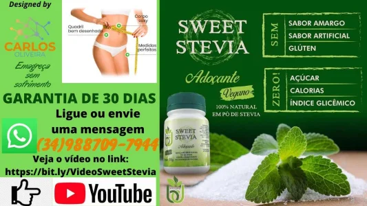 Sweet Stevia Adoçante 100% Natural