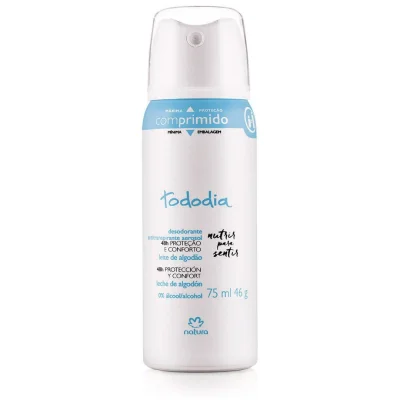 Desodorante Antitranspirante Aerosol Leite de Algodão