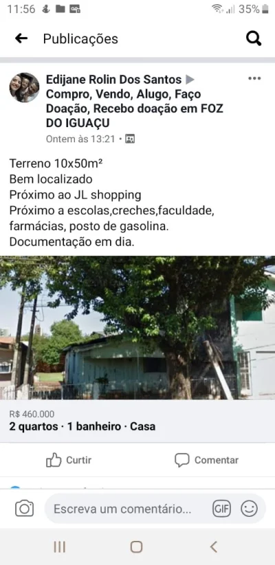 Terreno com Casa