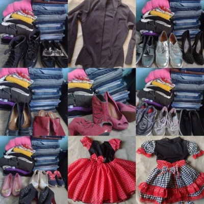 Muitas Roupas e Calçados em Bons Estados
