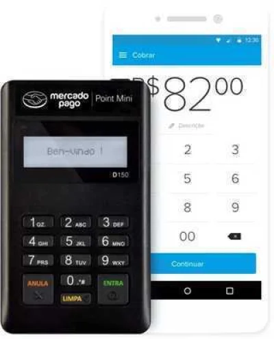 Maquininha Cartão Crédito Débito Point Mini sem Mensalidade