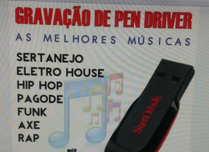Passo Músicas,filmes e Desenhos Infantis para Pen Driver
