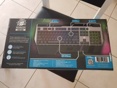 Teclado Gamer Mecânico Rgb Black Series Nm-378 - Nemesis