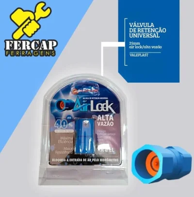 Válvula de Retenção Universal Air Lock Alta Vazão 25mm Valeplast