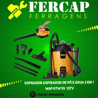 Soprador Aspirador de Pó e água 3 em 1 Wap Gtw 55 127v