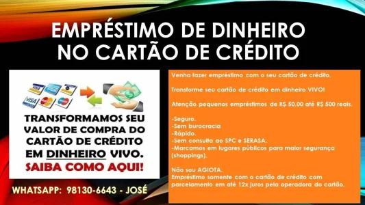 Empréstimo de Dinheiro no Cartão de Crédito