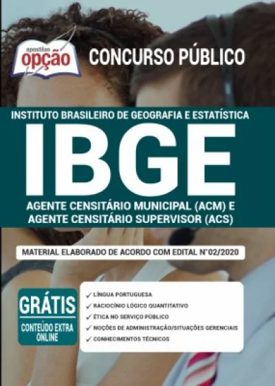 Apostilas Concurso Ibge 2020 - Recenseador e Agente Censitário