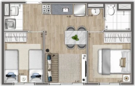 Oportunidade Aptos 02 Dorm. na Saúde