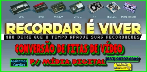 Digitalizamos Suas Fitas (conversão de Fitas)