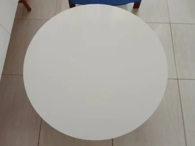 Mesa Redonda de Centro na Cor Branca