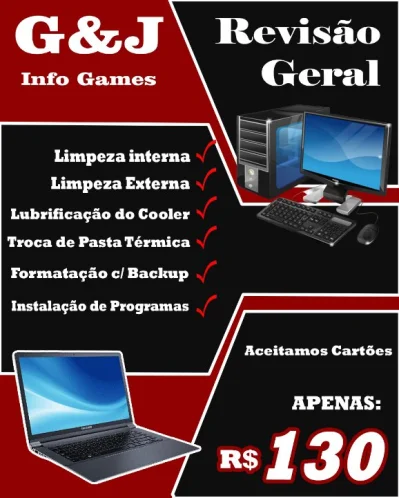 Assistência Técnica de Computadores, Notebook e Impressora