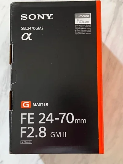 Nova Sony Fe 24 70mm F2.8 GM II G Lente