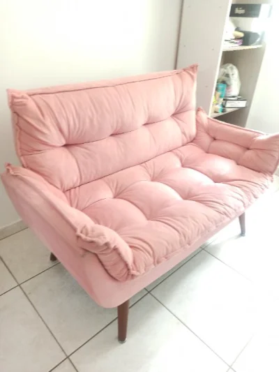 Sofá Namoradeira Cor-de-rosa