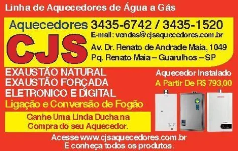 Aquecedores de água a Gás