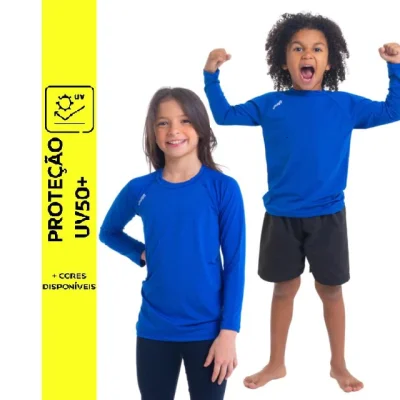 Camiseta Infantil Manga Longa com Proteção Uv