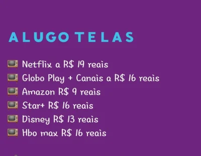 Aluguel de Telas