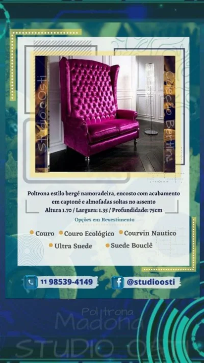 Poltronas Decorativas e Cenográficas