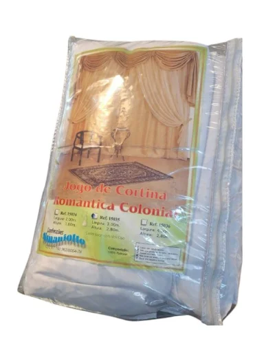 Cortina Romântica Colonial 3,00m X 2,80m – Impec