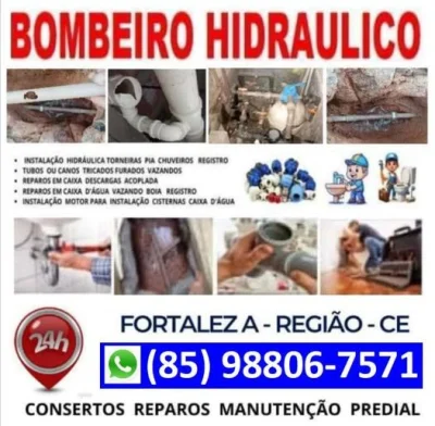 Bombeiro Hidraulico 24hs (85) 98806-7571