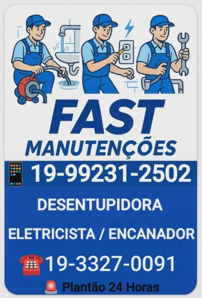 Desentupidora, Eletricista, Encanador no Vila Itapura em Campinas
