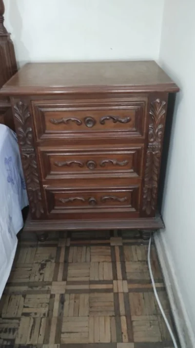 Par de Mesinha de Cabeceira 3 Gavetas de 1982