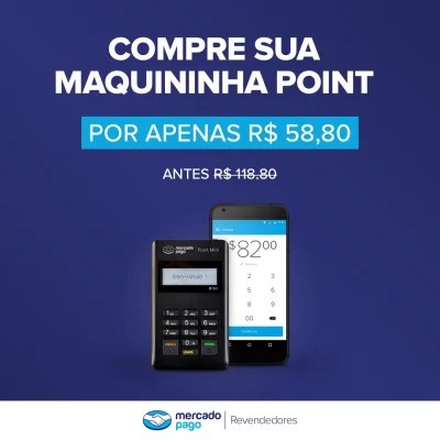 Máquina de Passar Cartao Mercado Pago
