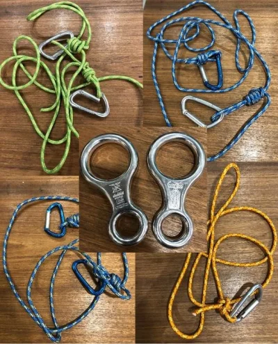 Kit Escalada Mosquetões, Cordas e Freio - Novos!
