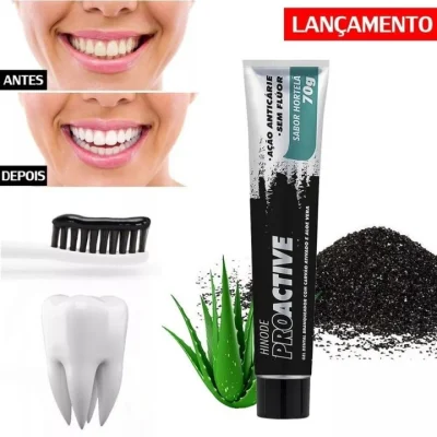 Gel Dental Pro-active Carvão Ativado