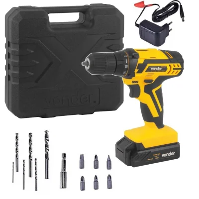 Parafusadeira Furadeira Bateria 12v Profissional com Brocas