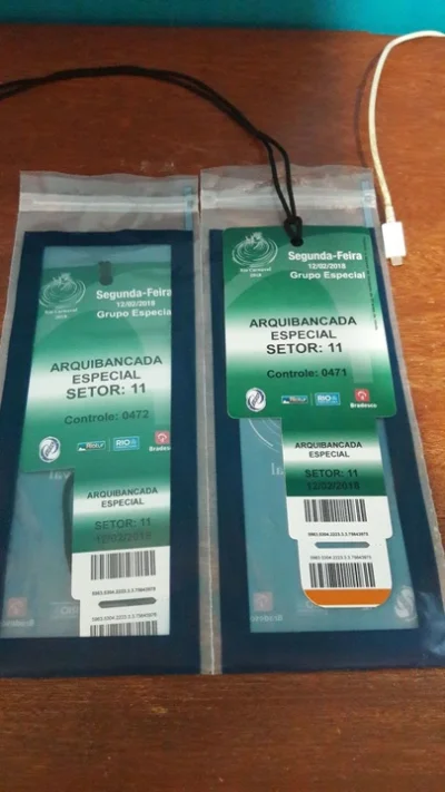 Ingresso para o Carnaval no Sambódromo