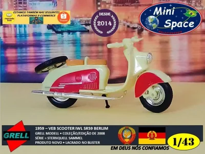 Grell Modell 1959 Veb Scooter Iwl Sr59 Berlim 1/43