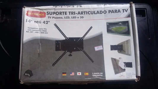 Suporte Triarticulado para TV Até 42" Preto na Caixa