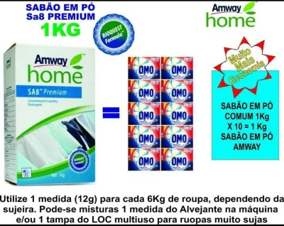 Sabão em Pó Concentrado e Biodegradável Amway