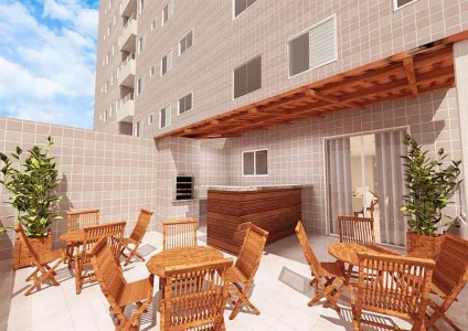 Apartamento com 52.54 m2 - Caiçara - Praia Grande SP