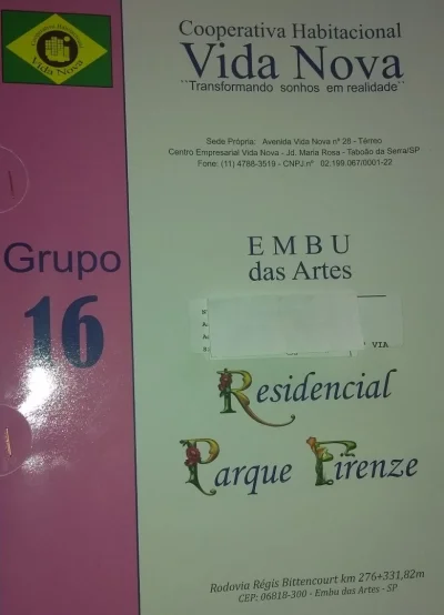 Cota Apartamento Vida Nova Taboão
