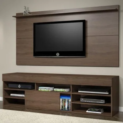 Rack com Roldana e Painel Até 55'