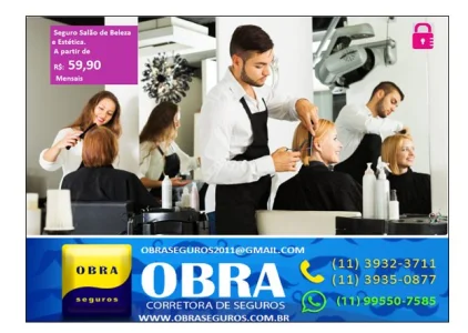 Salão de Beleza, Estetica, e Demais. Seguro para o Seu Patrimônio