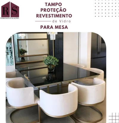 Tampo para Mesa de Vidro - Troca/substituição para Caso de Quebra