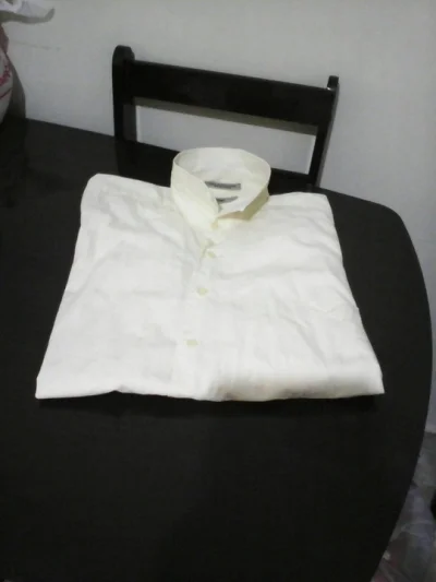 Camisa Social Manga Longa Amarelo Claro M