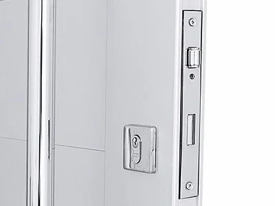 Porta Pivotante Lambris Horizontais Branca – Pplh (linha Aluminium)