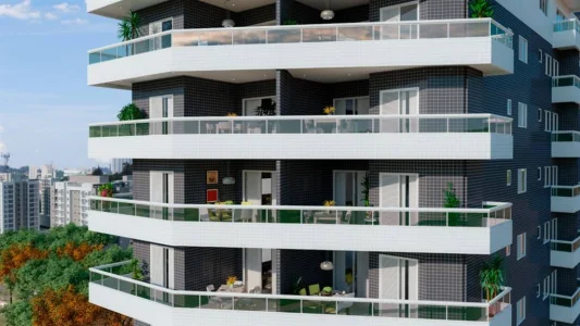 Apartamento com 81.26 m2 - Mirim - Praia Grande SP