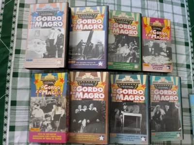 Coleção De 8 Fitas Vhs Festival De Filmes O Gordo E O Magro (Usado)