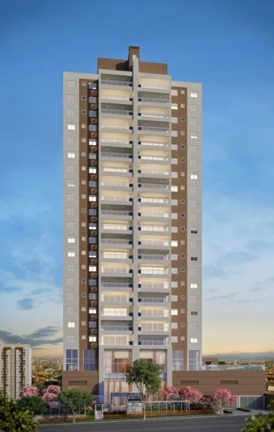Unidades de 123 m2 3 Suítes Varanda Gourmet com Guarda-corpo